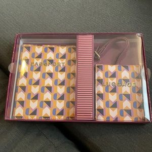 Anthropologie passport and luggage tag set
